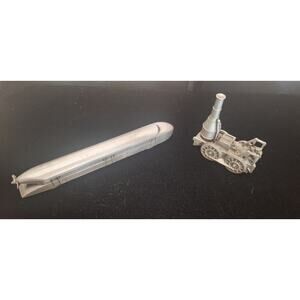 Vintage Gützold Metal Locomotives – Schienenzeppelin & Rocket Pair